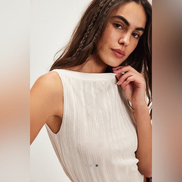 Free People Tops - NWT Free People Reese Sweater Champagne Dreams Medium